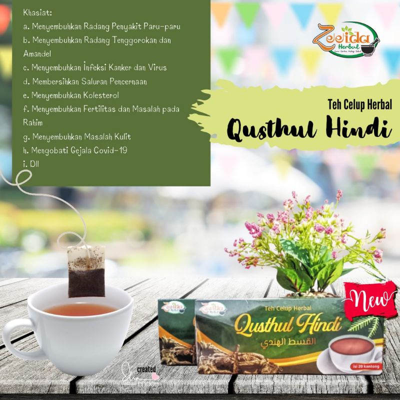 

TEH CELUP QUSTHUL HINDI ZEEIDA HERBAL