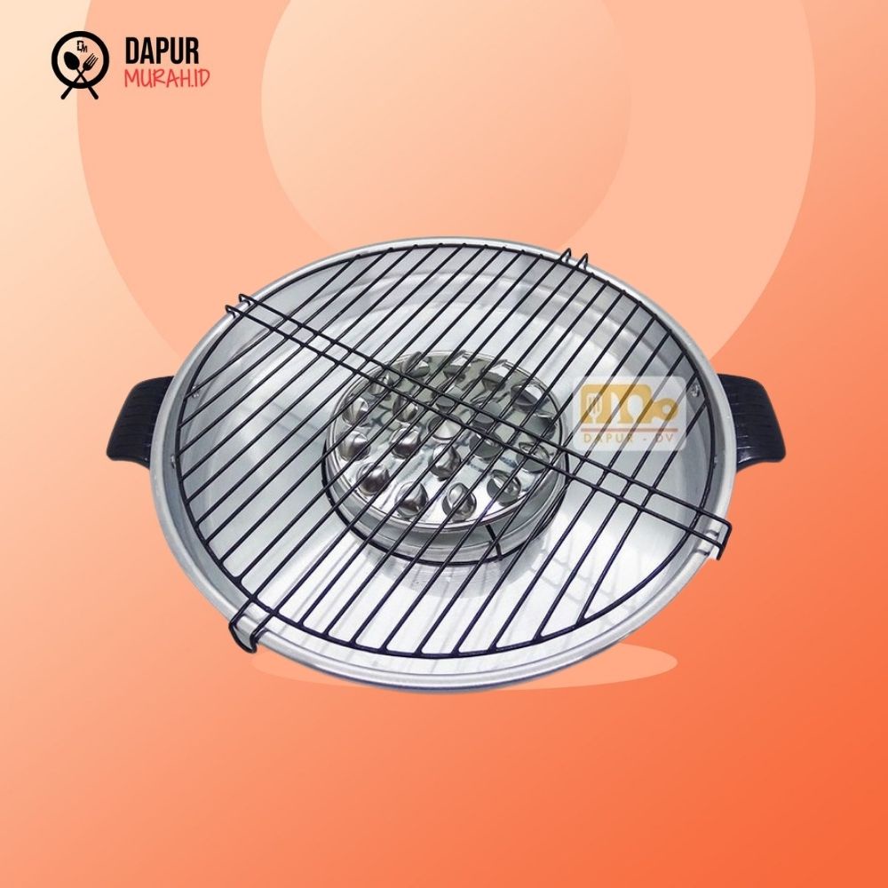 Alat Panggangan Maspion Fancy Grill Jumbo 36 cm - Abu-Abu