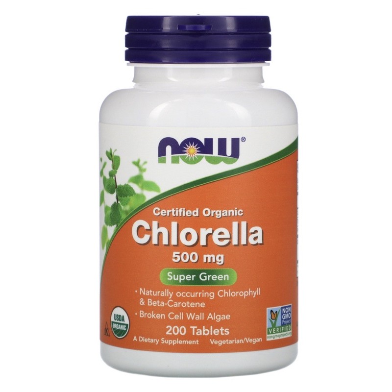 Now Foods Chlorella 500 1000 mg 60 120 200 Tablet