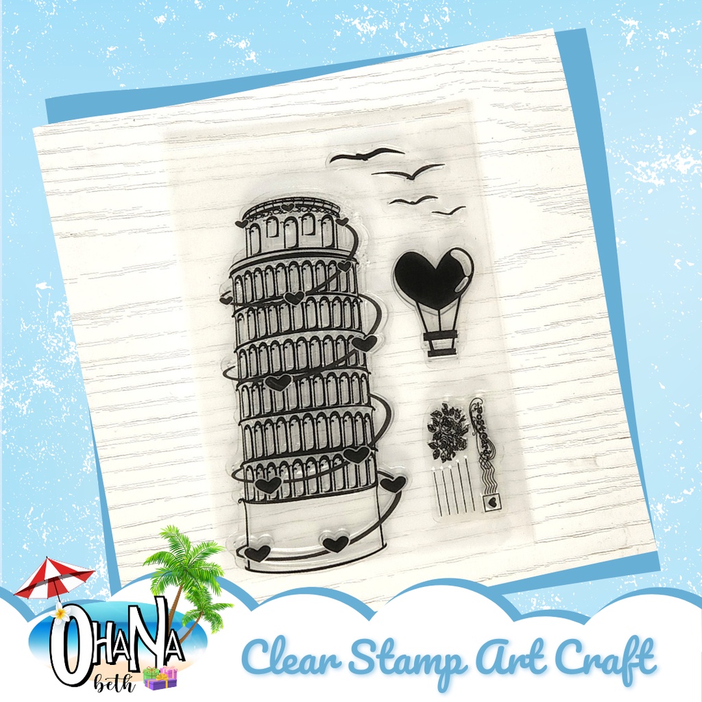 

OHANABETH - CLEAR STAMP SCRAPBOOK BENING / TRANSPARANT TOWER OF PISA