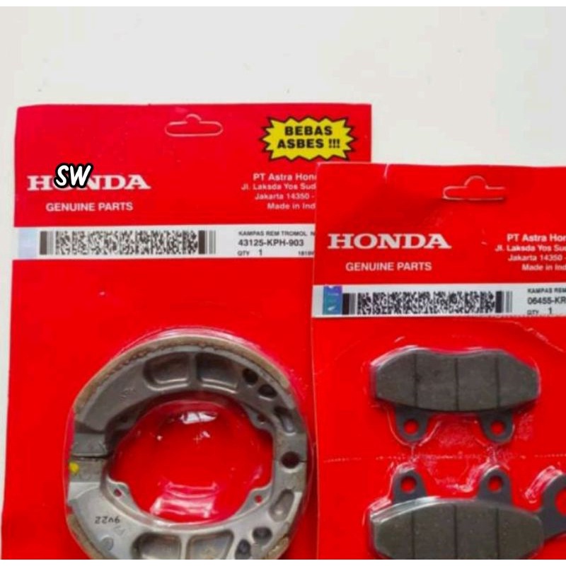 KAMPAS REM DEPAN BELAKANG HONDA SUPRA X 125/KARISMA/SUPRA X LAMA