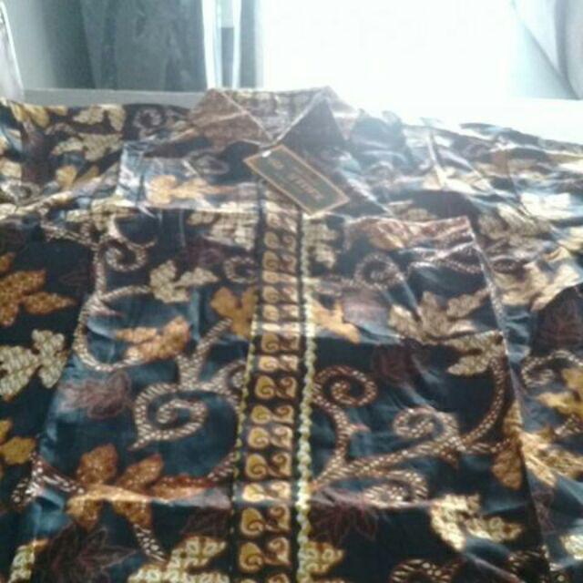 Bswart Batik Hrb026 Kenongo Hem Pendek Padi Pekalongan M L Xl Batik Pria Murah Modern Grosir Batik