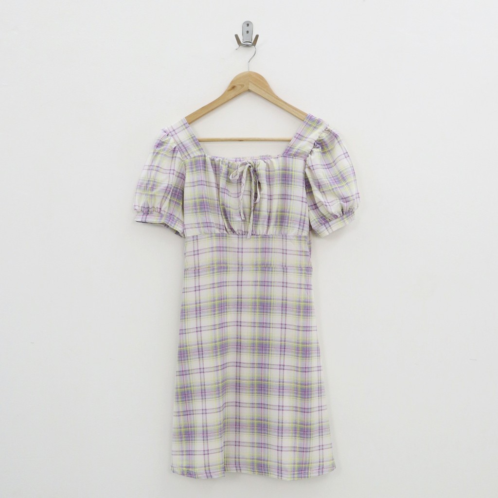 Septia plaid dress -Thejanclothes