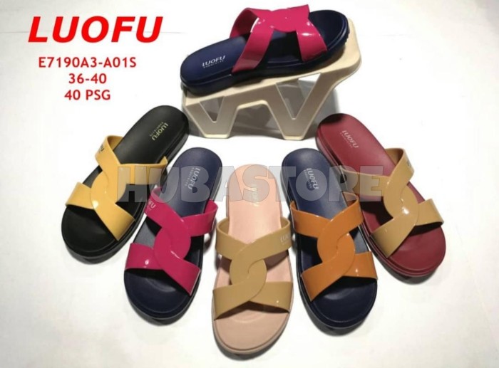 SANDAL JELLY WANITA LUOFU E7190A3-A01S