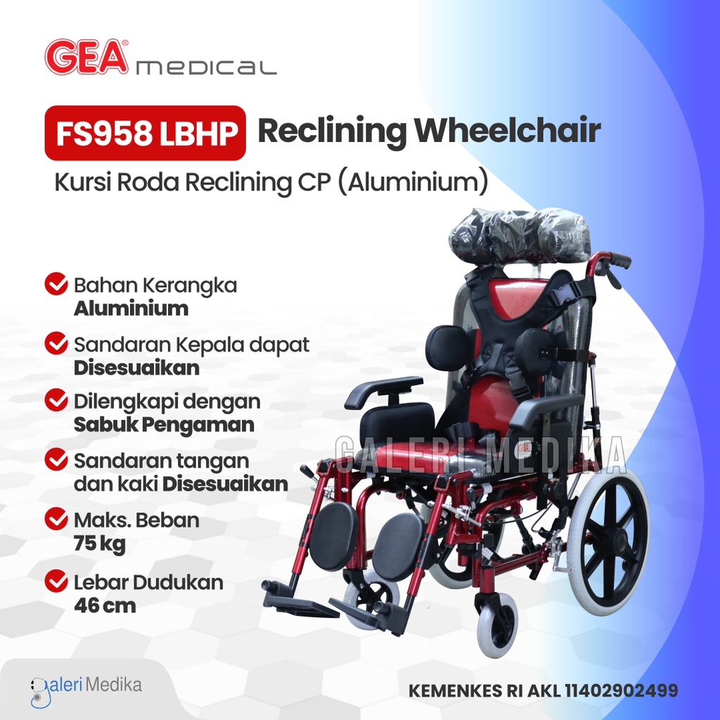 Kursi Roda Cerebral Palsy - GEA FS 958 LBHP