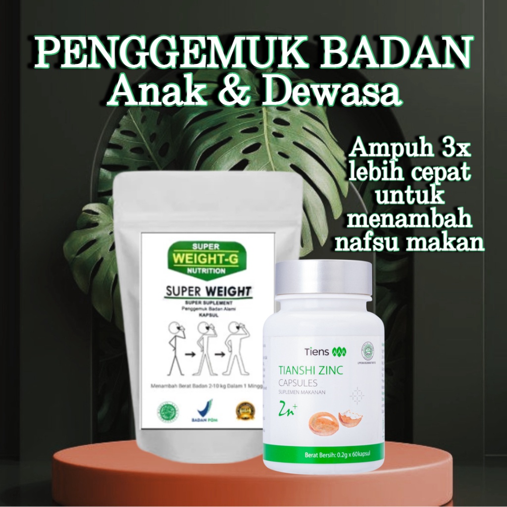 [ ORIGINAL ] BISA COD | SUPER WEIGHT GAIN | OBAT PENGGEMUK BADAN HERBAL | SUPLEMEN PENAMBAH NAFSU MA