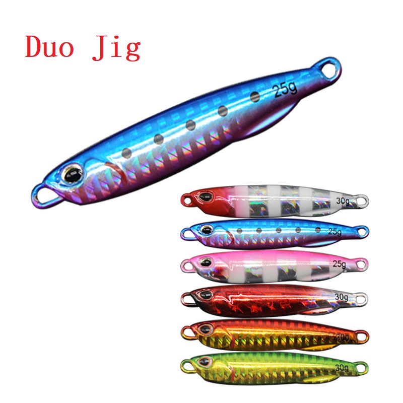 Shengyao 1Pcs Metal Luminous Laser Duo Jig Umpan Pancing 10g/20g/30g/40g Sinking Fishing Lure Swimbait Bass Wobbler Kail Ikan Jigging Bait