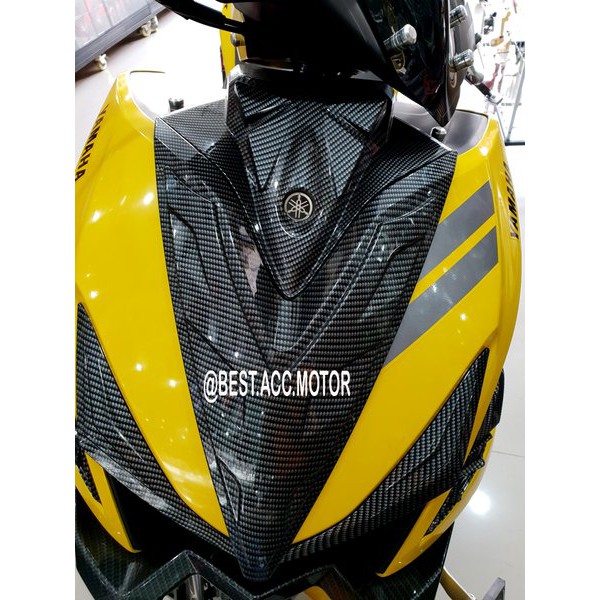 Cover Tutuo Dada Depan Kecil Aerox Carbon NEMO Cover Tutup Dada Aksesoris Variasi Yamaha Aerox 155