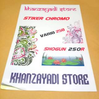  kertas  stiker  sticker chromo  putih glossy  A4 high 