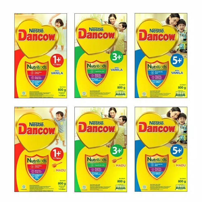 Dancow 1+ dan 3+ madu vanila 800gr dan 1kg / Dancow Fortigro 800gr