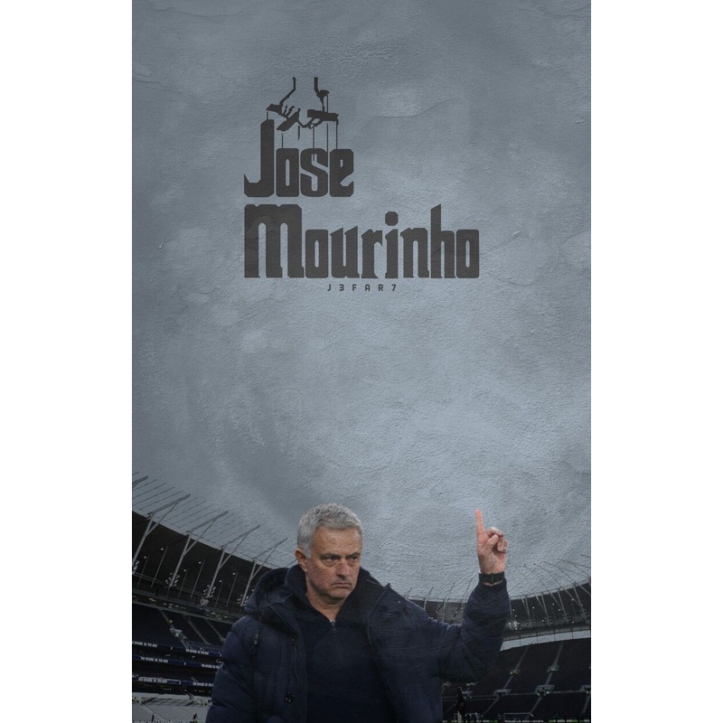 COD POSTER HIASAN DINDING PELATIH SEPAK BOLA AS ROMA JOSE MOURINHO