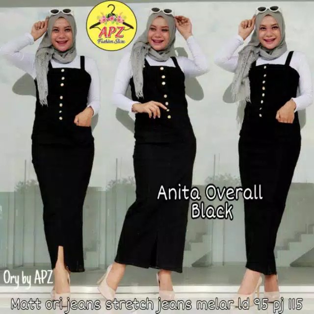 ANITA OVERALL MATT JEANS TEBAL MELAR