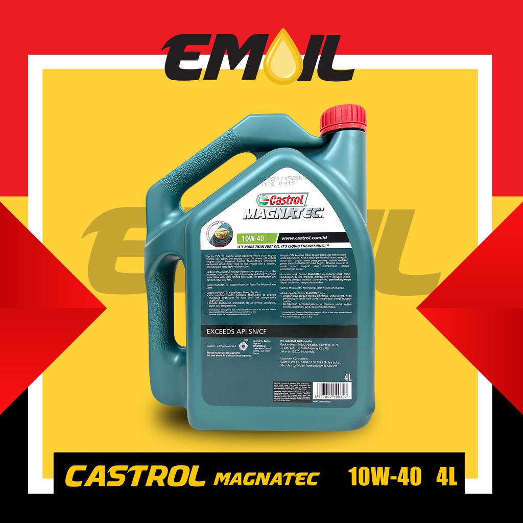 OLI CASTROL MAGNATEC SAE 10W-40 GALON 4 LITER