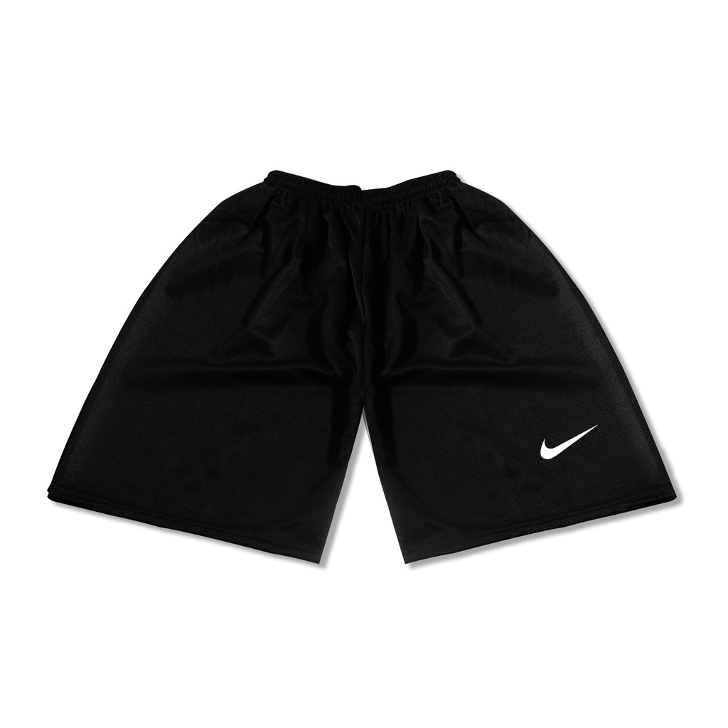 (1kg=7pcs) celana pendek polos pria/short pants men sport/celana olahraga santai polos hitam olahraga-HITAM LOGO NIKE