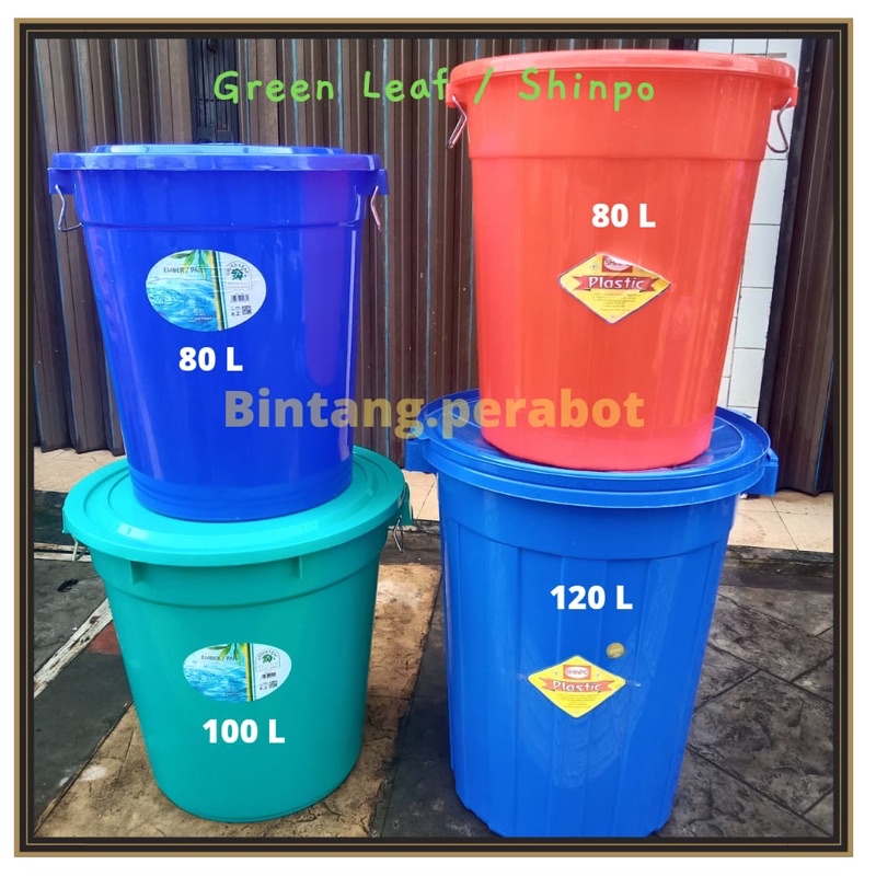 Jual Ember Plastik 80 100 Liter Green Leaf Ember Plastik 80 120 Liter Shinpo Ember Plastik 5110