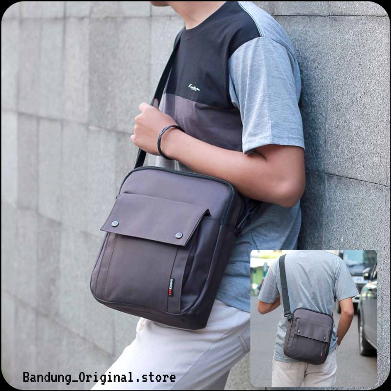 Bos - Sling Bag Salempang Tas Selempang Pria Desain Millenial Tourer Shoulder Bag