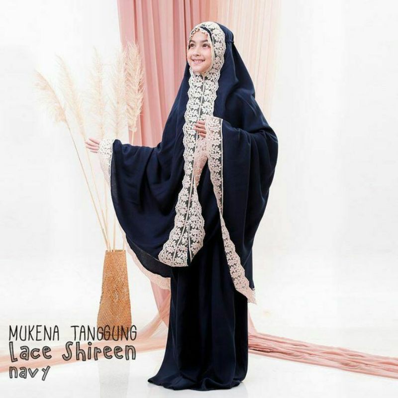 Mukena Anak Tanggung Lace shireen/Mukena Anak 9-13 Tahun/Mukena Tanggung Cantik/Mukena Adem