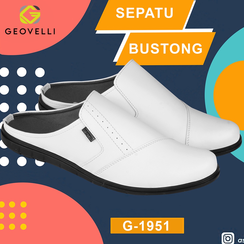 FREE ONGKIR SANDAL SEPATU PRIA PUTIH BUSTONG GEOVELLI SANDAL SELOP COWOK KEREN ORIGINAL SANDAL