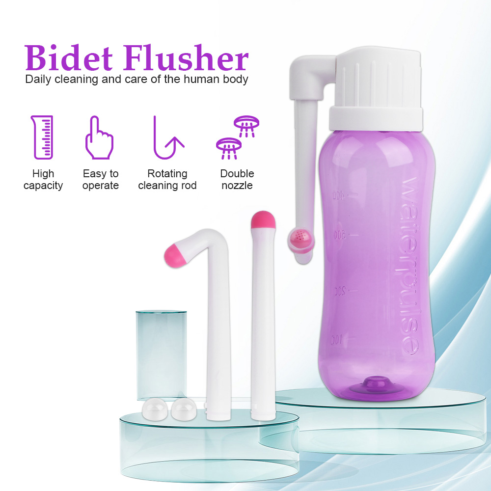 SaLorie Waterpulse 500ml Portable Bidet Sprayer Personal Cleaner Hygiene Bottle Spray Washing P00192