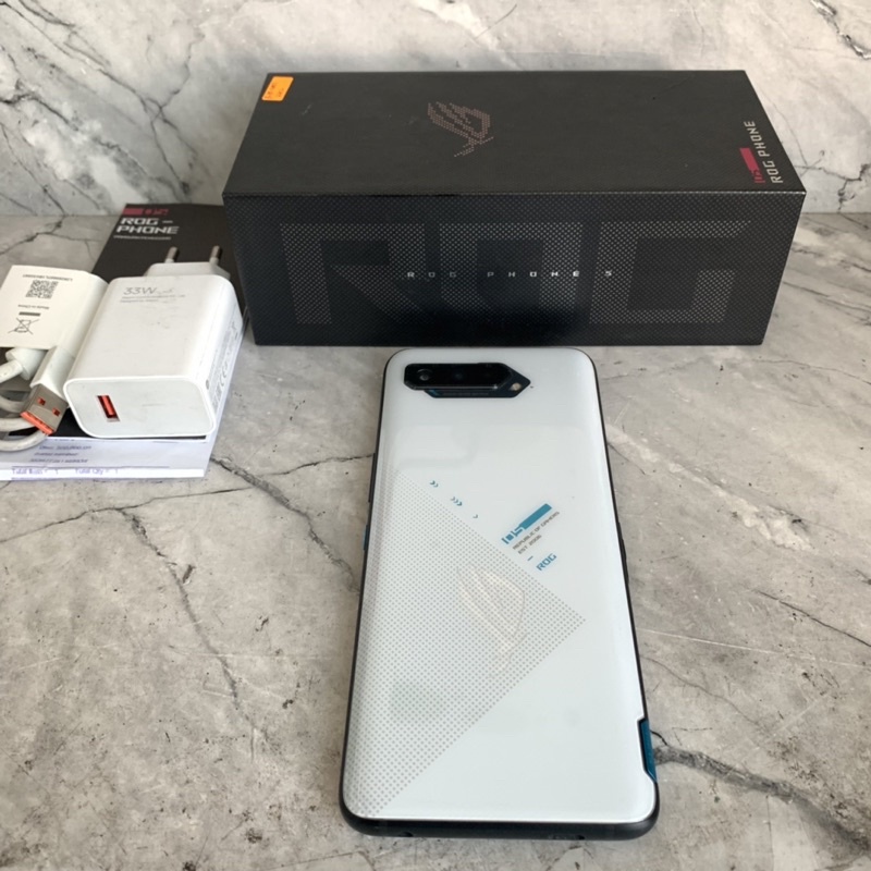 Asus ROG Phone 5 5G ram 8GB 128GB White BEKAS - Mulus - Garansi Resmi - second