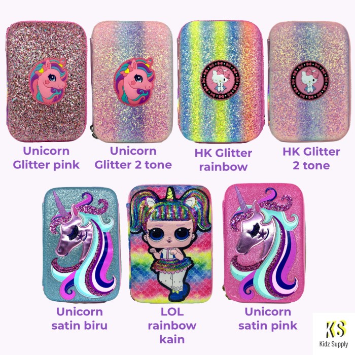 

Terlaris Kotal Tempat Pensil Hardtop Glitter Sequin Usap Anak Perempuan Unicorn Limited