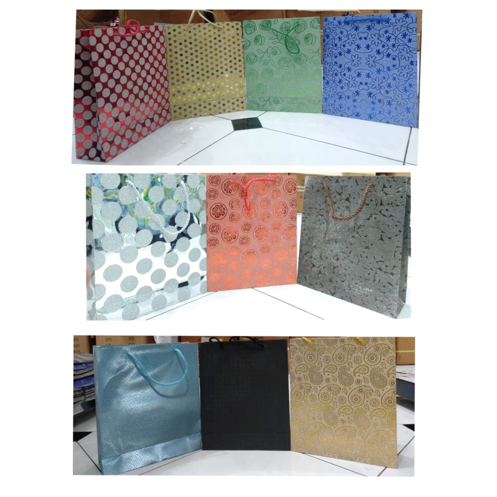 

Paperbag Gliter Motif Medium / Tas kertas gliter motif