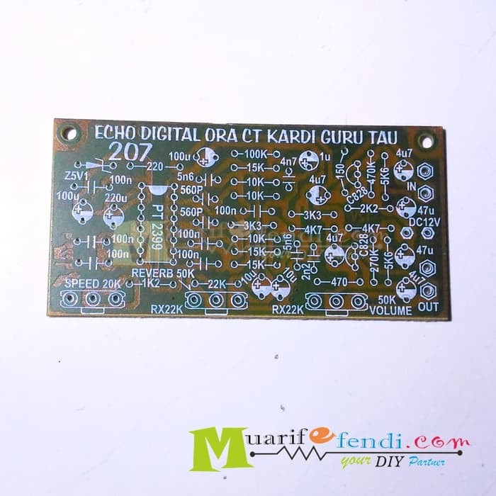 TERBARU PCB ECHO ECO EFFECT EFEK DIGITAL PT2399 REVERB MIC MIXER TERLARIS