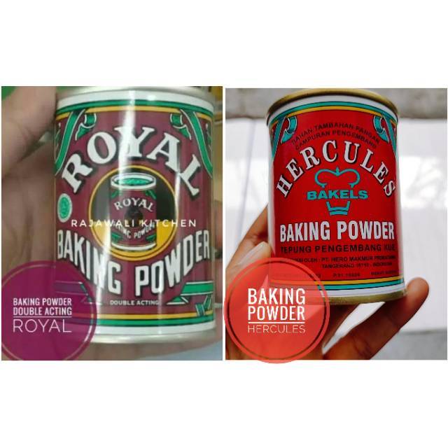 Baking Powder Double Acting Royal Hercules 110gr Bpda Bahan Pengembang Kue Shopee Indonesia