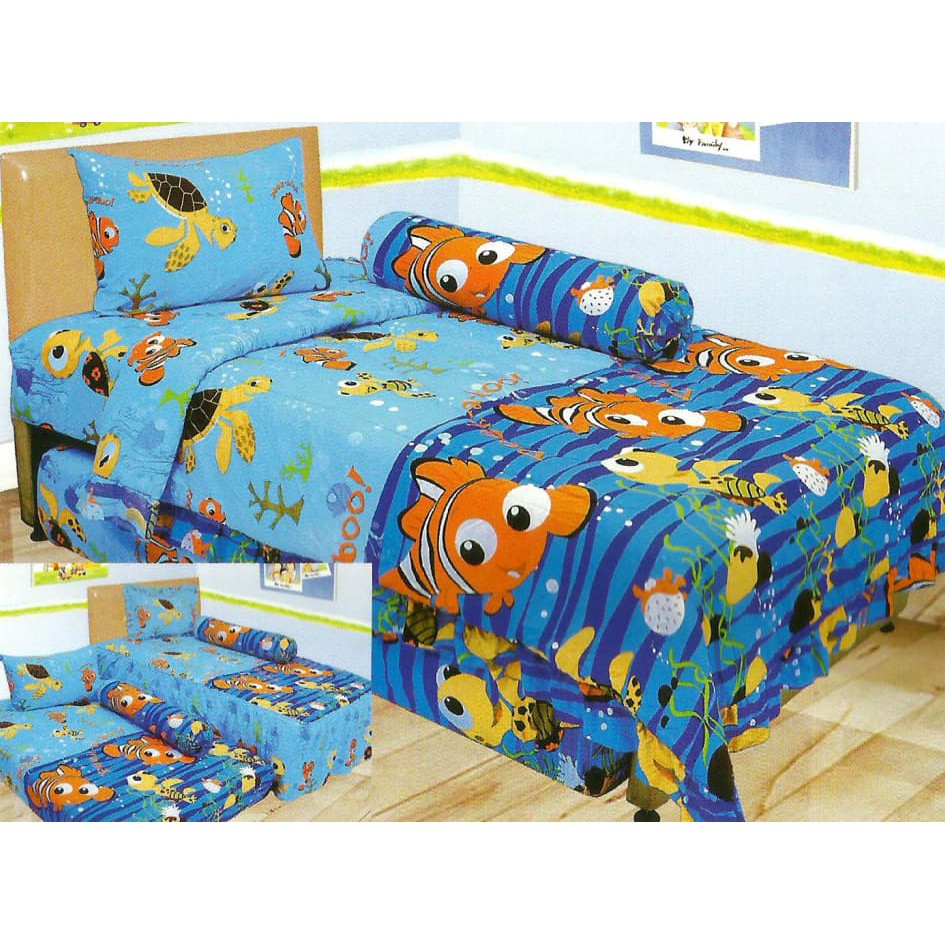 [[Paling Lariss]] SPREI LADY ROSE NEMO SINGLE 120 No.3 SEPRAI IKAN BADUT PENYU LAUT BIRU