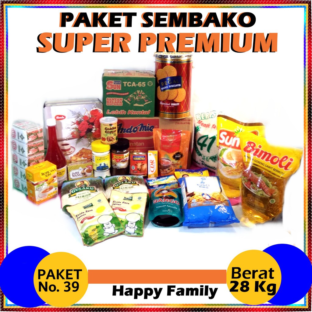 

Paket No 39 Promo Parsel Super Premium Sembako Kue Kering Roti