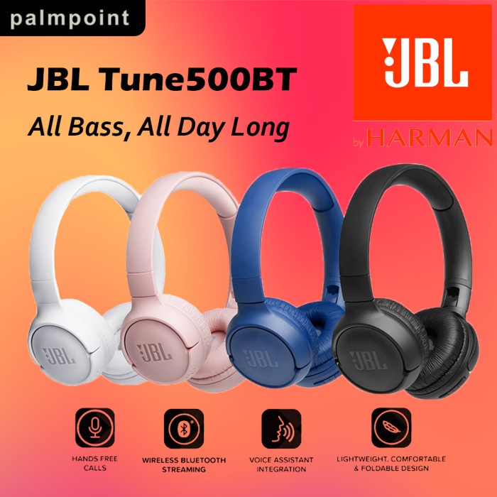 Limited - Jbl T500Bt Bluetooth Headphone Wireless Tune 500 Bt Original Resmi Ims
