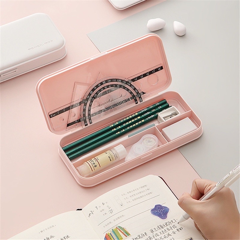 

(CTSHOP1) Kotak Pensil Minimalis Pencil Case Aesthetic Minimalist Korean Hard Pencil Case Aesthetic