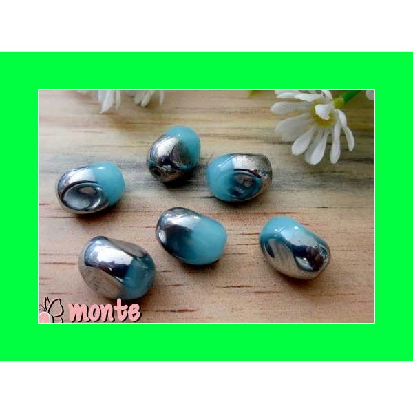 

Manik Kaca kapsul Silver Biru Muda MKACA-07 Craft Online Shop