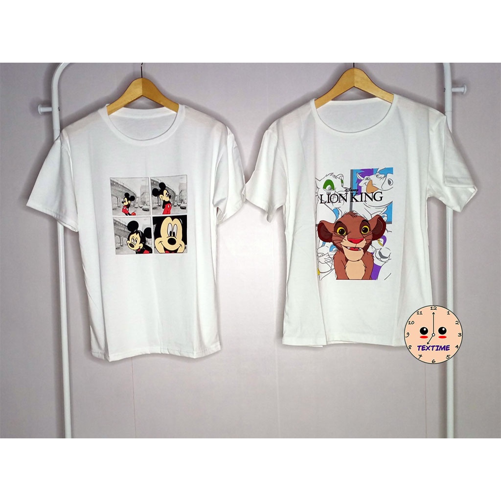 Kaos Wanita Oversize Mickey (Four) | Lion (King) Tshirt Katun Combed Atasan Perempuan