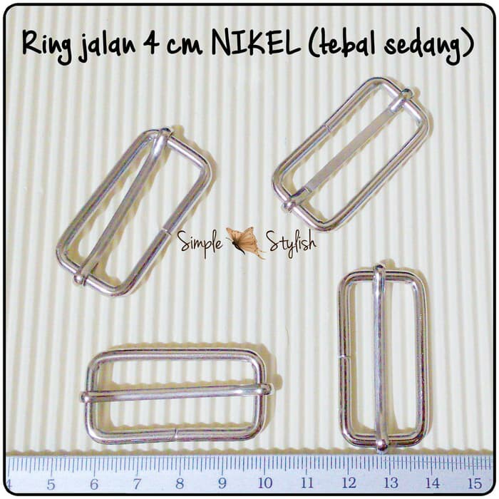 Ring NIKEL untuk tali lebar 38 - 40 mm ketebalan sedang
