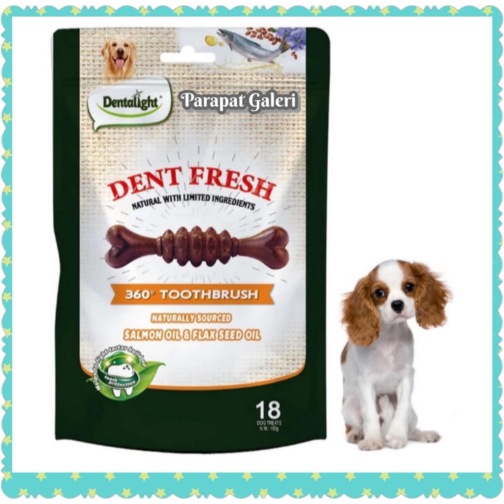 Dentalight DENT FRESH 360 Toothbrush Dental Snack 150Gr - Dog Snack - Snack Anjing