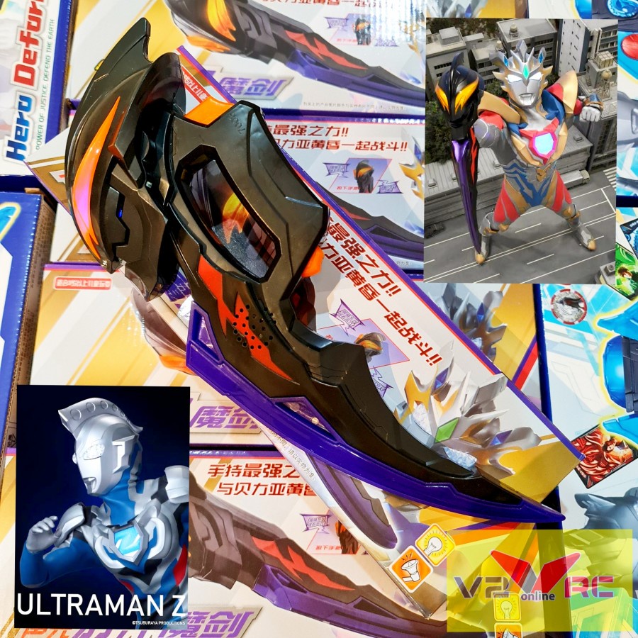 Mainan Pedang Ultraman Z Dx Ultraman Z Rise Claw Belial Voice Jepang