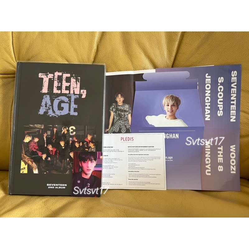 FULLSET UNSEALED ALBUM SEVENTEEN FROM TEEN AGE RQS PHOTOCARD MINGYU. scoups jeonghan joshua jun hosh