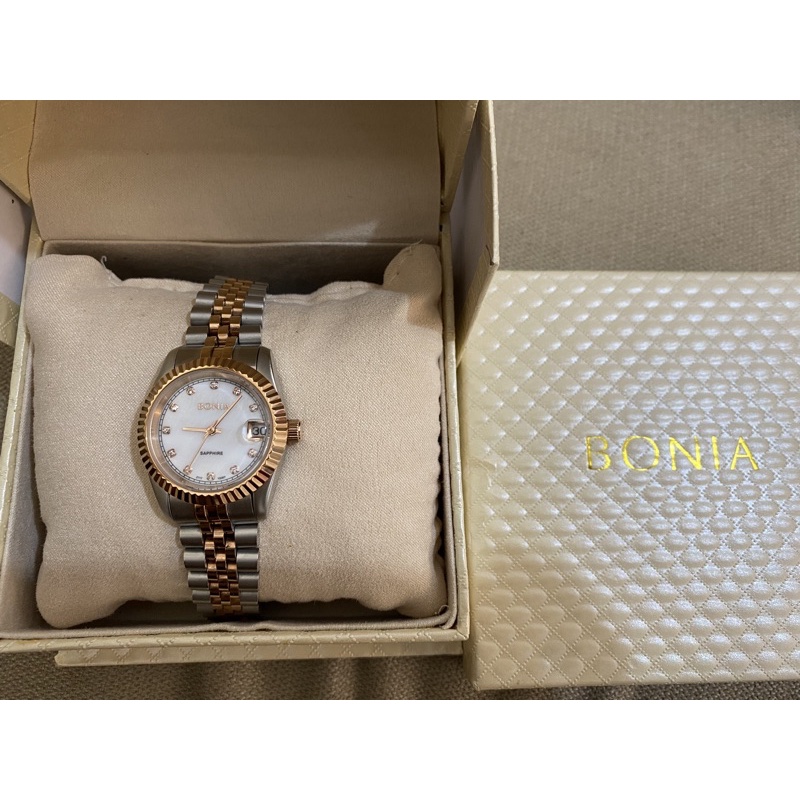 JAM TANGAN WANITA BONIA ROSEGOLD AUTHENTIC (prelov) / HARGA NETT