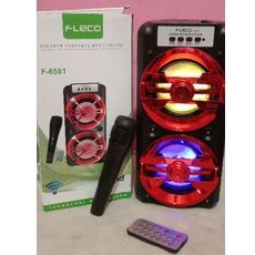 speaker bluetooth fleco f6581/speaker 2 tabung suara besar dan ngebass