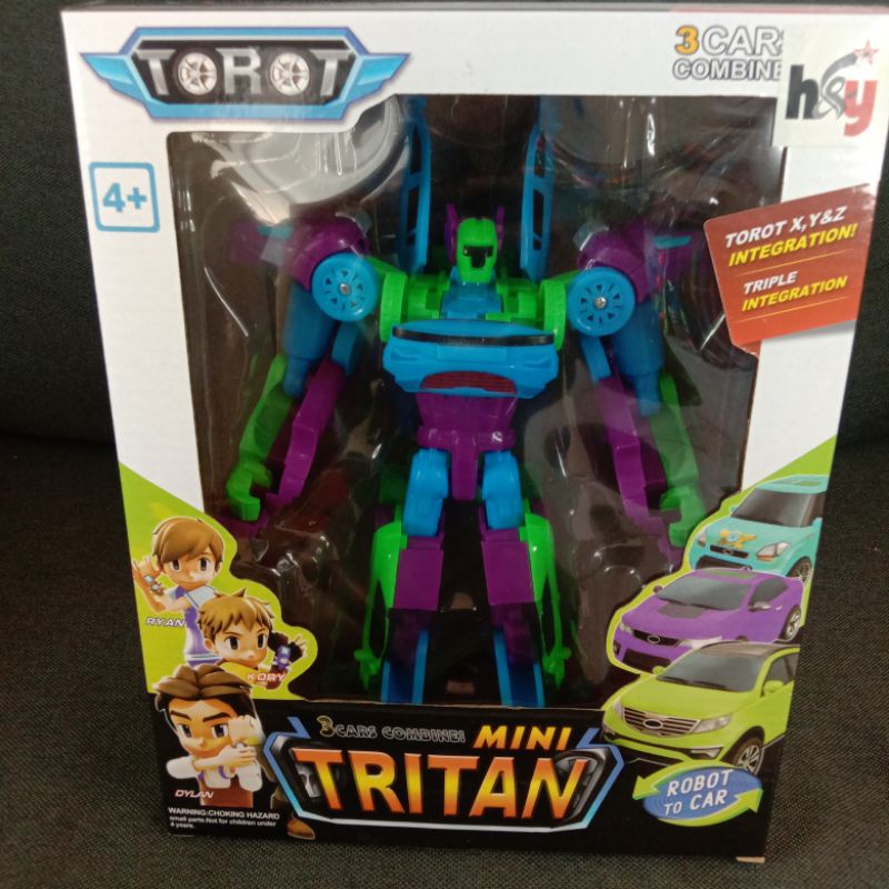 Mainan ROBOT TOROT TRITAN 3 CARS COMBINE
