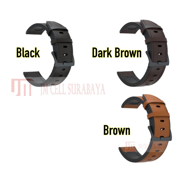 Tali Hybrid Rubber Leather Kulit Silikon Strap 20mm Quick Release Universal