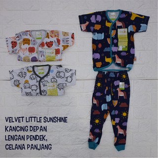  Velvet  Junior  Baju Pendek Celana  Panjang  3 Setelan 