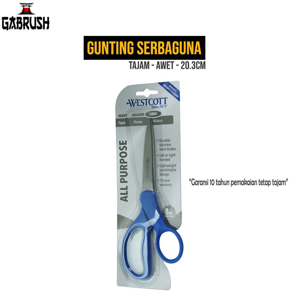 

Westcott Gunting All Purpose Scissors Stainless Steel 20.3cm