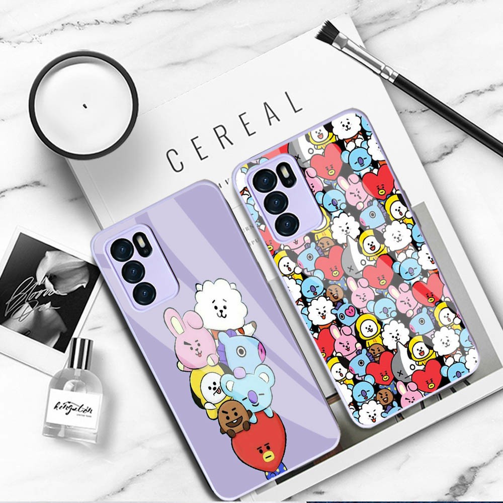 (SW) Softcase Kaca Ungu/Lilack Oppo A16 Oppo A54 Oppo A15 Oppo A5s Reno 5 Reno 5F Reno 6 (4G) | soft