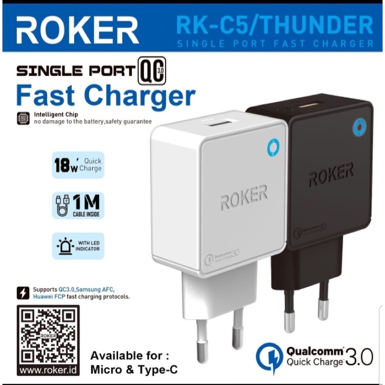 CHARGER ROKER THUNDER 3.0 QUALCOMM QUICK CHARGE