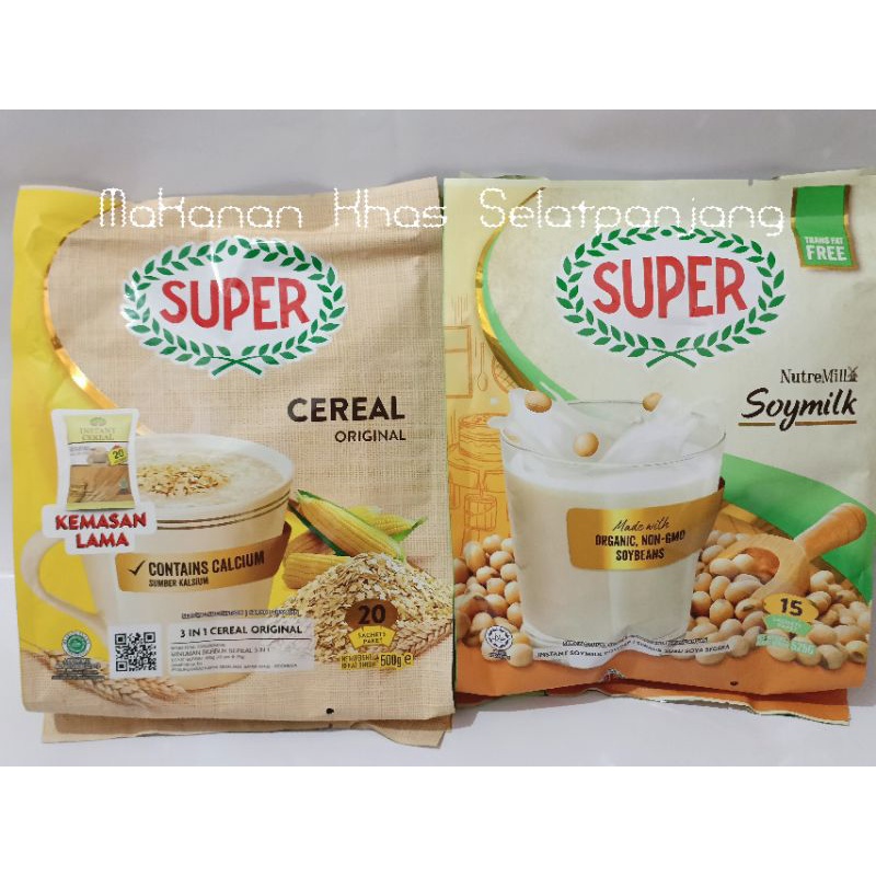 

Super Cereal 3in1 Original 20 Sachet & Super Soymilk 15 Sachet