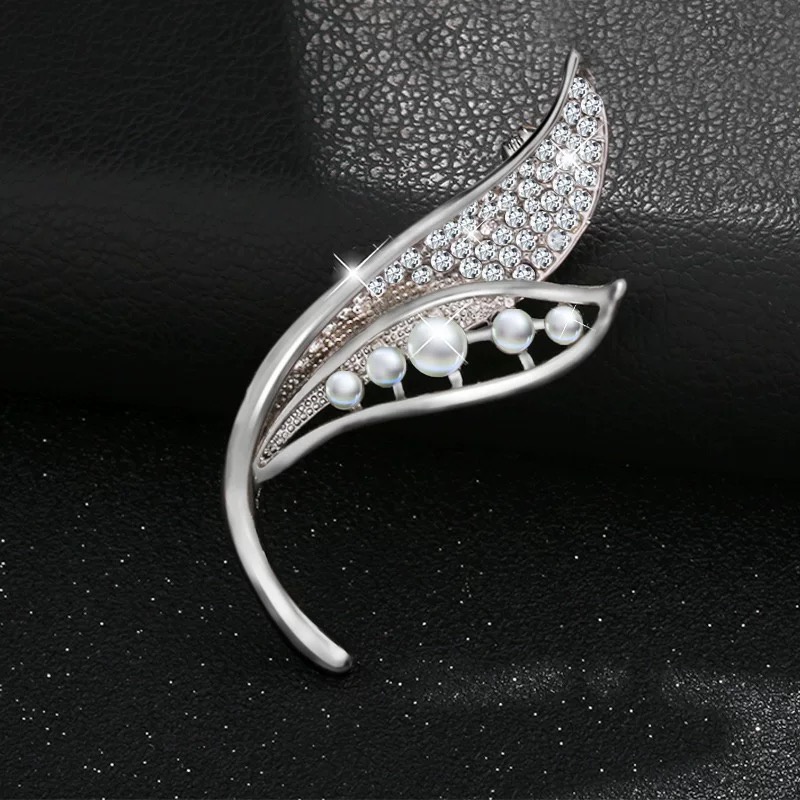 High-end Retro Mutiara Zirkon Bros Opal Swan Kupu-kupu Merak Bunga Berlian Imitasi Bros Aksesoris indah-25#