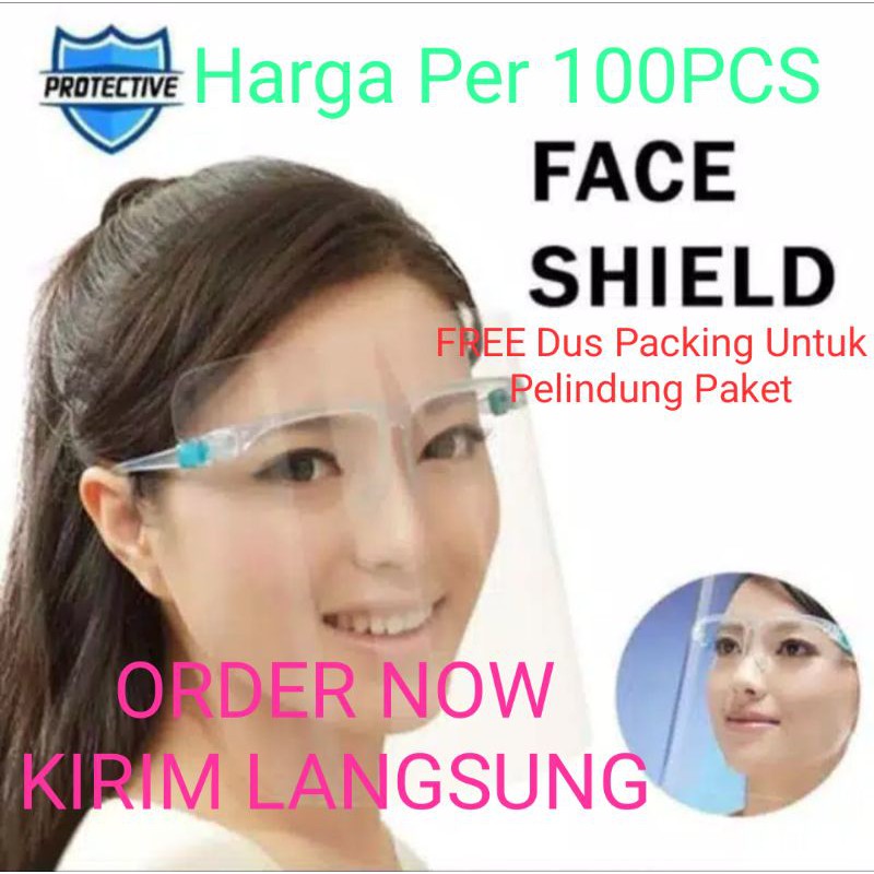 FACE SHIELD NAGITA NON BOX KHUSUS PARTAI/FREE BOX PACKING/GROSIR
