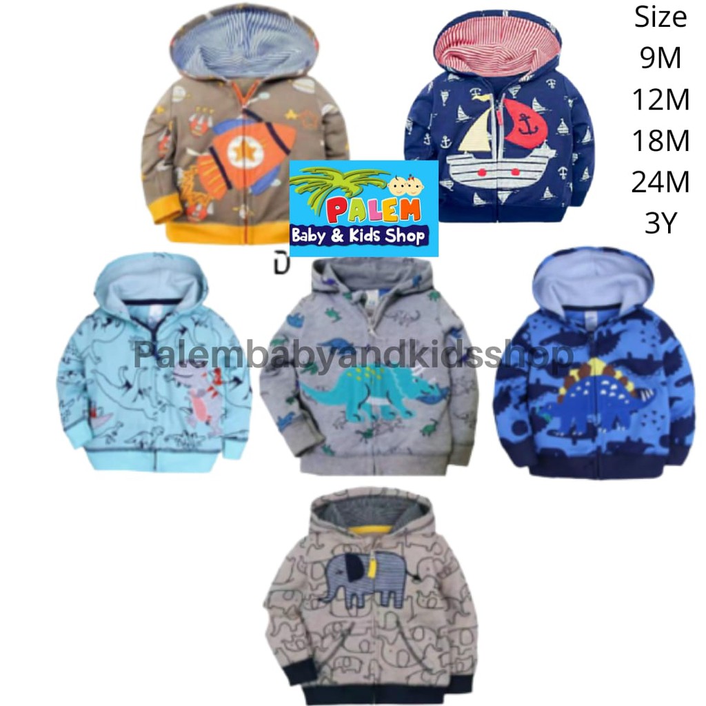 Jaket Mantel Bayi Anak 6M-3T Catell love motif terbaru